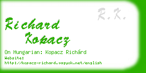 richard kopacz business card